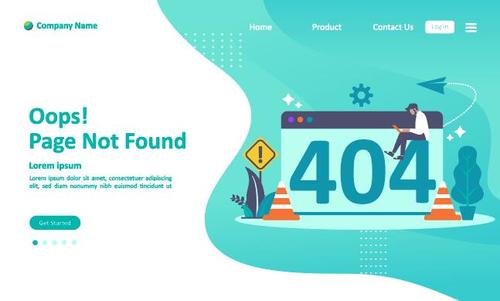 Page not found concept illustration vector