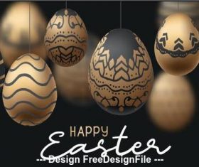 Painted easter egg illustration vector