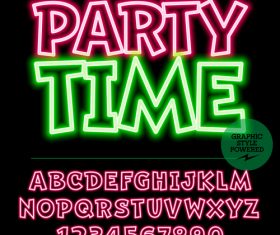 Party time color alphabet vector