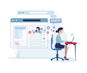 Personnel resume cartoon illustration vector