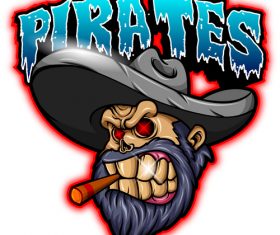 Pirates mascot esport logo vector