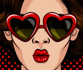 Pop art vintage style woman vector