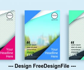 Poster cover design template vector