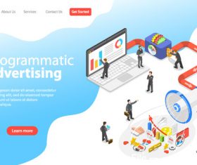 Programmatic advertising concept illustration vector