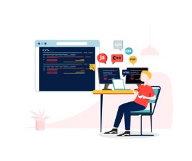 Programmer illustration vector