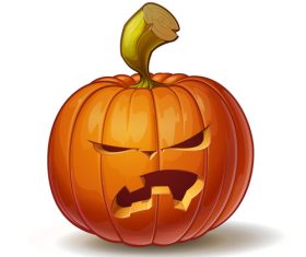 Pumpkins angry vector