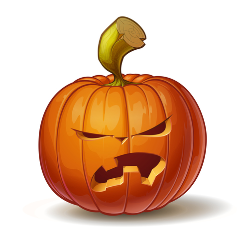 Pumpkins angry vector