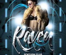 Raven Club Flyer PSD Template
