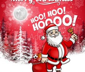 Red background and santa vector
