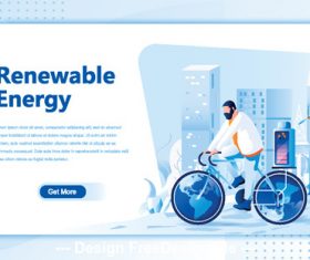 Renewable energy flat isometric vector concept illustration