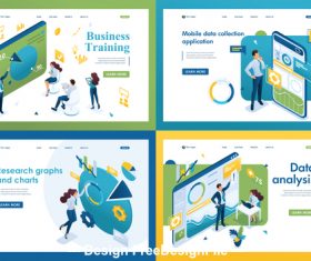 Research graphs and charts concept illustration vector