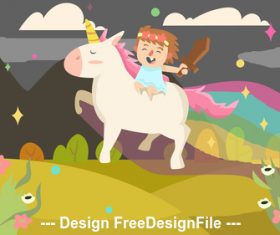 Riding horse racing game for children vector