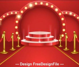 Round podium backgrounds vector