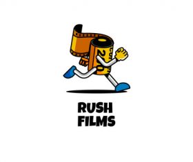 Rush films esport logo vector