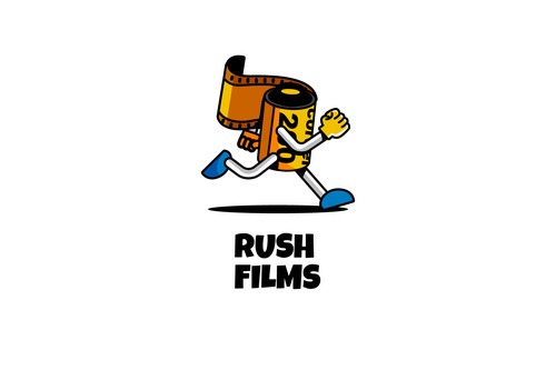 Rush films esport logo vector