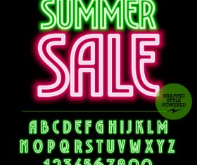 Sale color alphabet vector