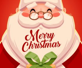 Santa Claus cartoon card vector