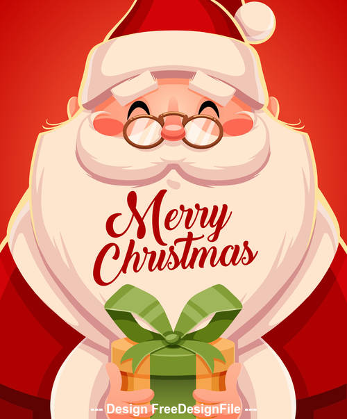 Santa Claus cartoon card vector