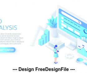 Seo analysis concept illustration vector