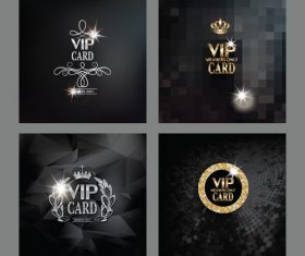 Set of VIP cards vector