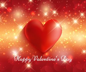 Shiny heart decoration vector