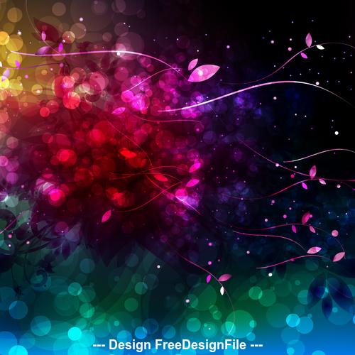 Shiny light abstract flower background vector