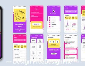 Shopping mobile app vector