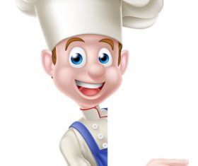 Side pointing chef vector