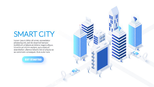 Smart city concept illustration vector