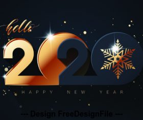 Snowflake abstract 2020 christmas template vector