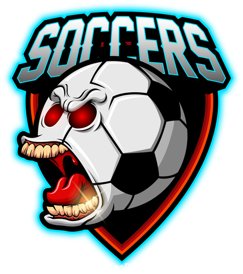 Soccer mascot esport logo vector