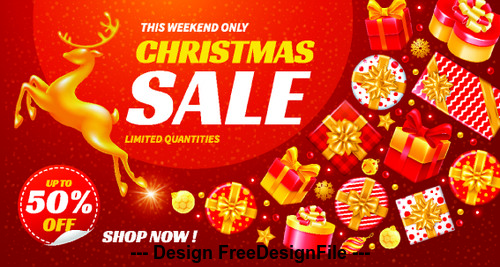 Special offer Christmas gift promotion vector