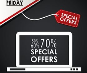 Special offer sale flyer vector