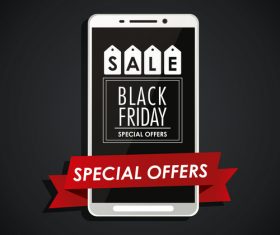 Special offer sblack friday vector