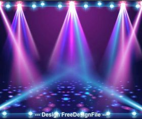 Spotlight with shiny light particles vector