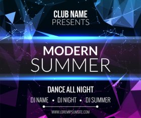 Summer concert flyer vector