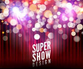 Super show design poster vector
