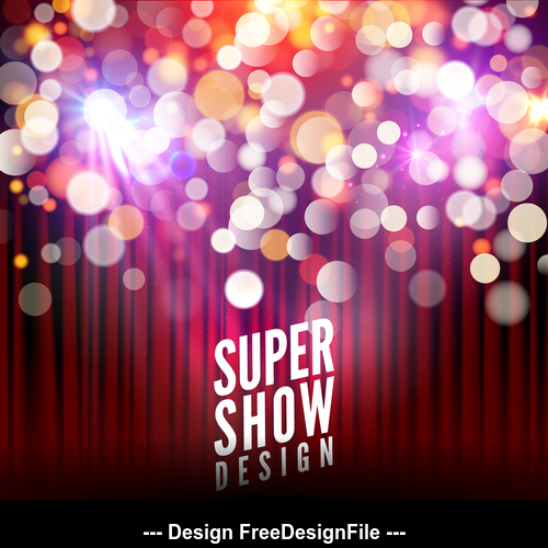 Super show design poster vector