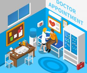 Surgical emergency room vector