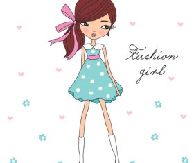 Thin girl vector