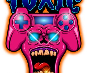 Toxic mascot esport logo vector