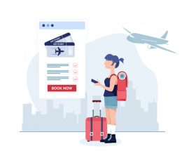 Travel cartoon illustration vector