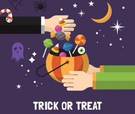 Trick or treat halloween vector
