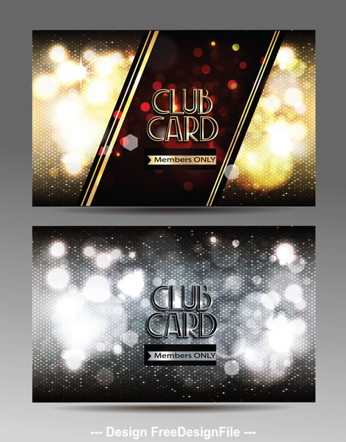 VIP  shiny club cards with abstract background vector