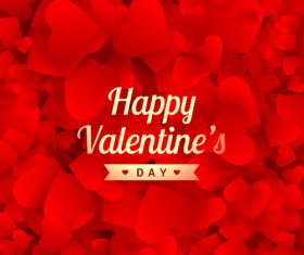Valentines Day superimposed heart shaped background vector