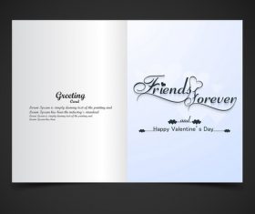 Valentines day brochure vector