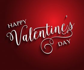 Valentines day font card vector