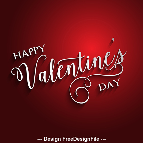 Valentines day font card vector