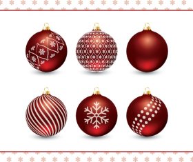 Various festive decoration balls vector