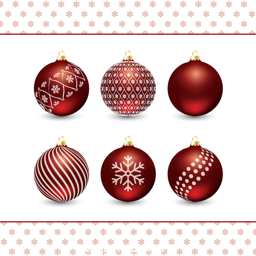 Various festive decoration balls vector